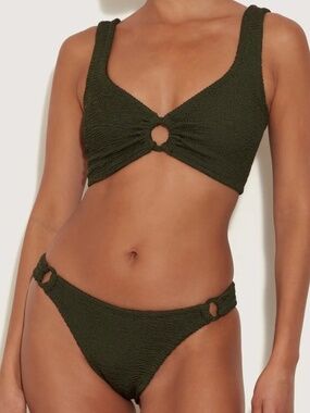 Hunza G Hallie Bikini Metallic Khaki